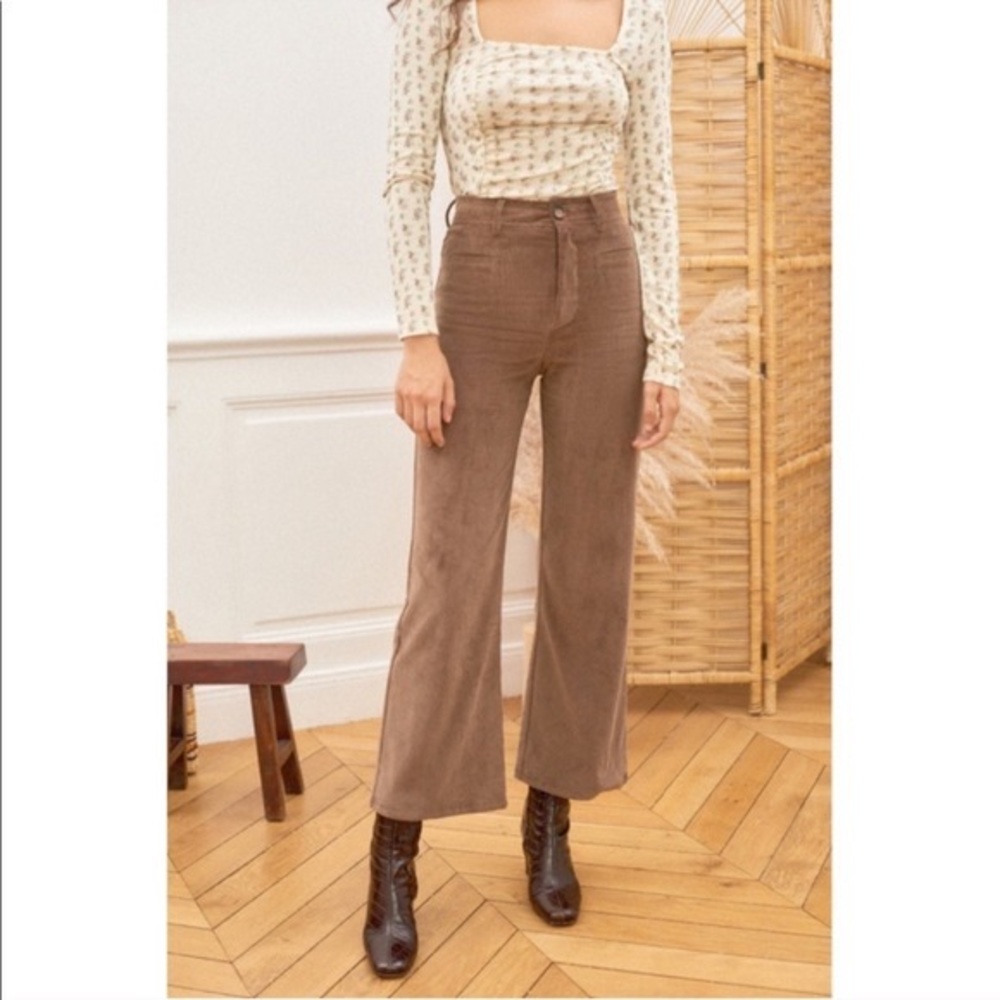 Rouje Swan Pants in Brown Corduroy